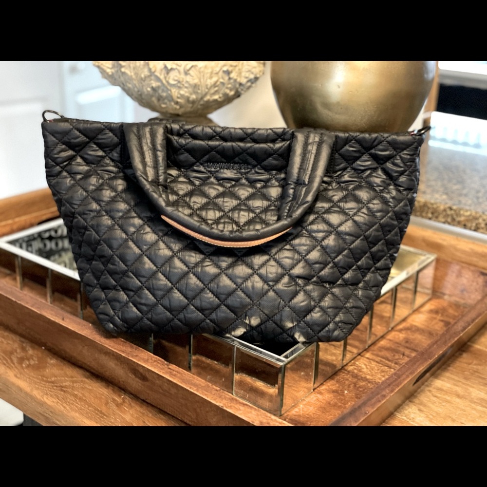 MZ Wallace Black Quilted Crossbody Bag